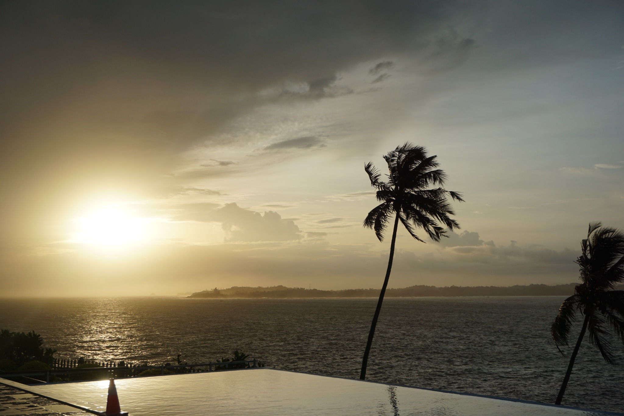 Sri Lankan tropical coast at sunset